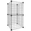 8-Panel Pet Cage Black 35x35 cm Steel