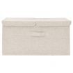 Storage Box Fabric 50x30x25 cm Cream