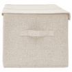 Storage Box Fabric 50x30x25 cm Cream