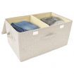 Storage Box Fabric 50x30x25 cm Cream