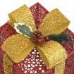 Decorative Christmas Gift Boxes 3 pcs Red Outdoor Indoor