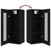 Hanging Wall Cabinet Black 34.5x34x90 cm