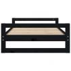 Dog Bed Black 95.5x65.5x28 cm Solid Pine Wood