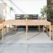 Garden Table 203.5x100x76 cm Solid Wood Pine