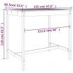 Garden Table 121x82.5x110 cm Solid Wood Pine