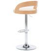 Bar Stools 2 pcs Cream Faux Leather and Bentwood