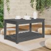 Garden Table Grey 82.5x50.5x45 cm Solid Wood Pine