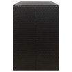 Triple Wheelie Bin Shed Black 207x80x117 cm Poly Rattan