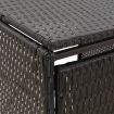 Triple Wheelie Bin Shed Black 207x80x117 cm Poly Rattan