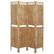 4-Panel Room Divider Bamboo 160x180 cm