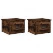 Wall-mounted Bedside Cabinets 2 pcs Smoked Oak 41.5x36x28cm