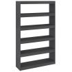 Book Cabinet/Room Divider Grey 100x30x167.5 cm Solid Pinewood