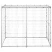 Outdoor Dog Kennel Galvanised Steel with Roof 110x220x180 cm