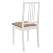 Dining Chairs with Cushions 4 pcs White Solid Wood