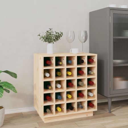 Wine Cabinet 55.5x34x61 cm Solid Wood Pine