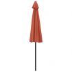 Balcony Parasol with Aluminium Pole Terracotta 270x144x222 cm Half