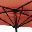 Balcony Parasol with Aluminium Pole Terracotta 270x144x222 cm Half