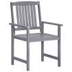 Garden Chairs 4 pcs Solid Acacia Wood Grey