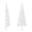 Slim Artificial Half Christmas Tree with Stand White 180 cm