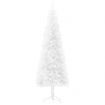 Slim Artificial Half Christmas Tree with Stand White 180 cm