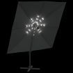 LED Cantilever Umbrella Anthracite 400x300 cm