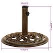 Umbrella Base Bronze 44x44x31 cm Cast Iron