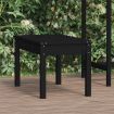 Garden Bench Black 80x44x45 cm Solid Wood Pine