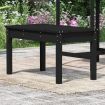 Garden Bench Black 80x44x45 cm Solid Wood Pine