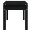 Garden Bench Black 80x44x45 cm Solid Wood Pine