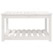 Garden Table White 82.5x50.5x45 cm Solid Wood Pine