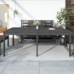 Garden Table Grey 203.5x100x76 cm Solid Wood Pine