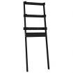 Toilet Rack Black 63.5x32x179 cm Solid Wood Pine