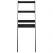 Toilet Rack Black 63.5x32x179 cm Solid Wood Pine