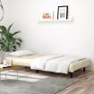 2-Seater Sofa Bed Cream Faux Leather