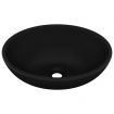 Luxury Basin Oval-shaped Matt Black 40x33 cm Ceramic