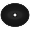 Luxury Basin Oval-shaped Matt Black 40x33 cm Ceramic