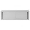 Kitchen Wall Cabinet with Sliding Doors 150x40x50 cm Stainless Steel