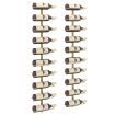 Wall-mounted Wine Rack for 10 Bottles 2 pcs Gold Metal