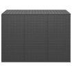 Garden Cushion Box PE Rattan 145x100x103 cm Black