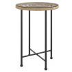 Dining Table Ø55 cm Tempered Glass and Steel