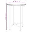 Dining Table Ø55 cm Tempered Glass and Steel