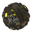 Dog Toy Ball for Aggressive Chewers Make Funny Giggle When Wiggle Interactive Pet Toy Boredom for Dog(Black-Yellow)