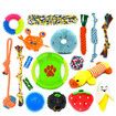 18 PCS Puppy Chew Toys for Fun and Teeth Cleaning Dog Squeak Toys Treat Dispenser Ball Tug of War Toys Puppy Teething Toys