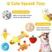 18 PCS Puppy Chew Toys for Fun and Teeth Cleaning Dog Squeak Toys Treat Dispenser Ball Tug of War Toys Puppy Teething Toys