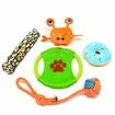 18 PCS Puppy Chew Toys for Fun and Teeth Cleaning Dog Squeak Toys Treat Dispenser Ball Tug of War Toys Puppy Teething Toys