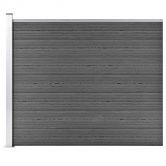 Fence Panel WPC 175x146 cm Black