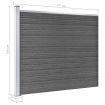 Fence Panel WPC 175x146 cm Black