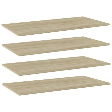 Bookshelf Boards 4 pcs Sonoma Oak 100x50x1.5 cm Engineered Wood