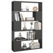 Book Cabinet Room Divider Grey 100x24x155 cm Engineered Wood