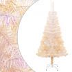Artificial Christmas Tree with Iridescent Tips White 150 cm PVC